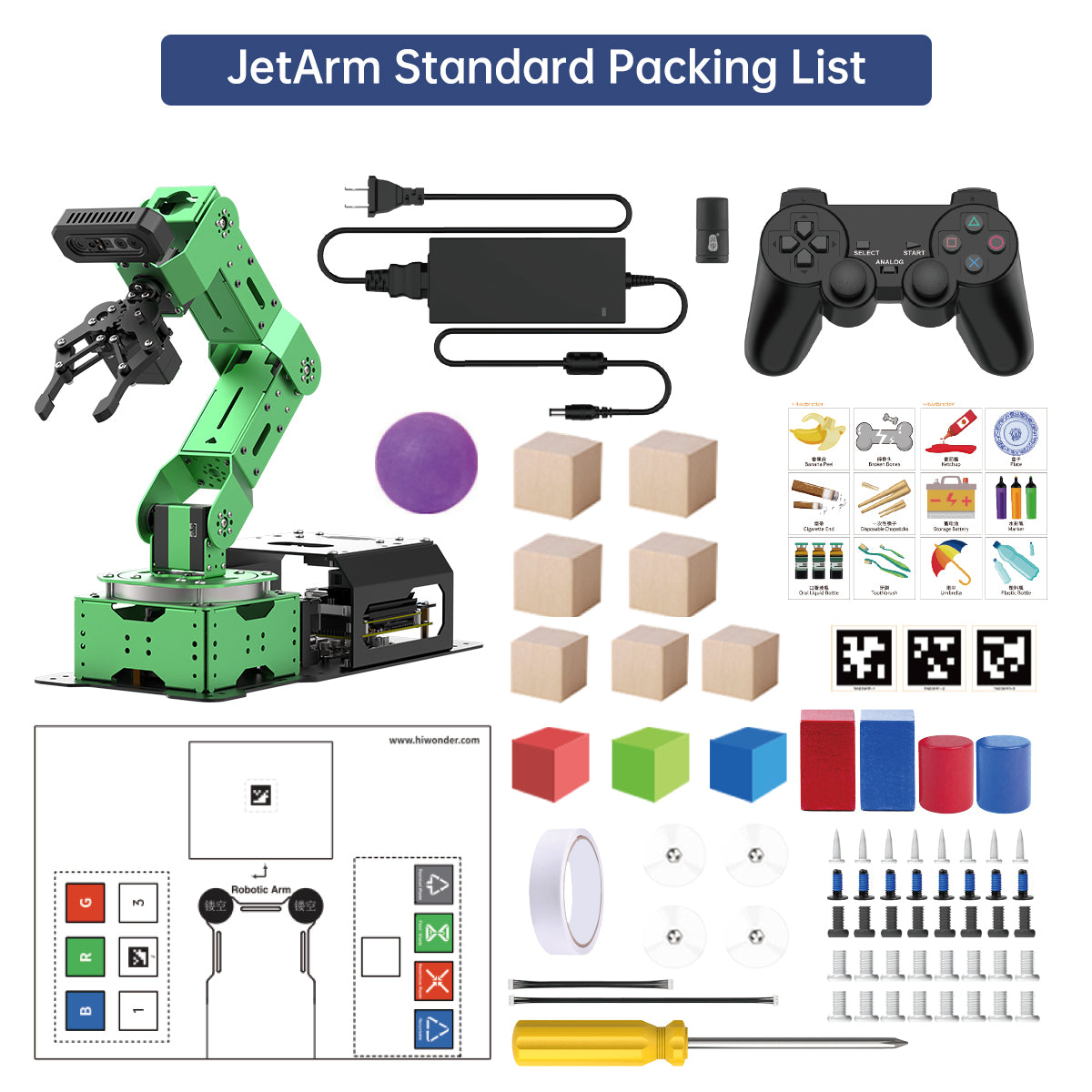 JetArm JETSON NANO Robot Arm ROS Open Source Vision Recognition Program Robot